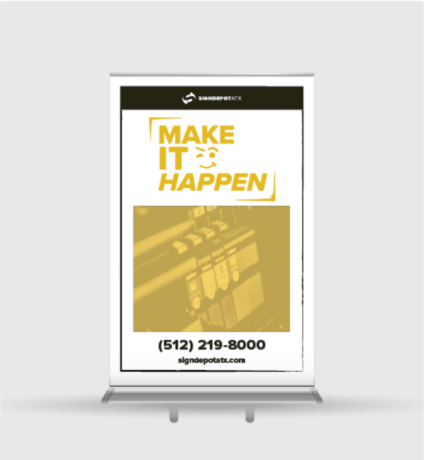ECONOMY Roll Up Banner 57 x 78